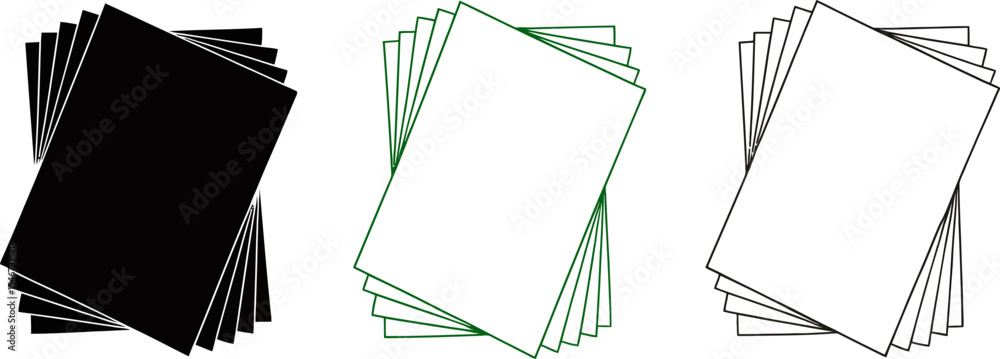 Poster paper sheets stack mockup template design for presentation and graphic design project visual 100 cha
