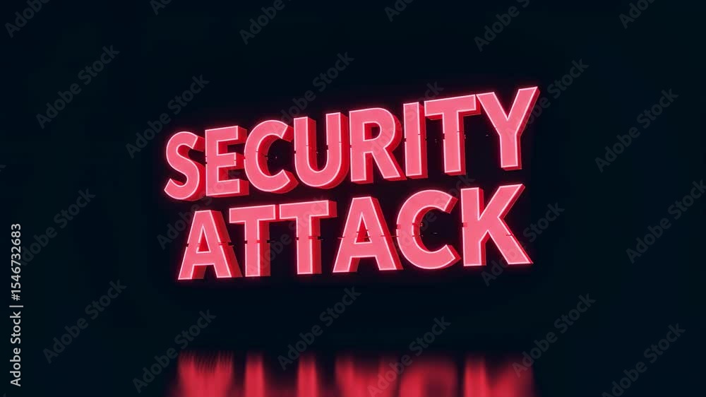 Poster red neon text 