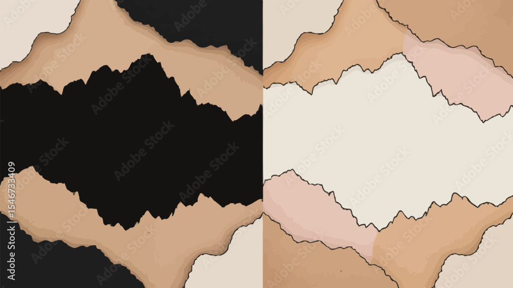 Aufkleber abstract torn paper background with black and white space for text or graphic design element use edi