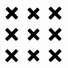 Fototapeta premium Black crosses pattern symbol sign mark background
