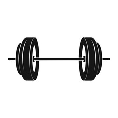 Barbell weightlifting equipment isolated on white background