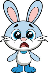 Obraz premium Crying cartoon bunny and rabbit vector art 