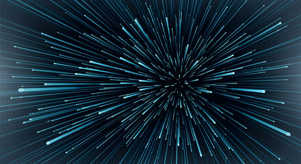 Dynamic Space Explosion with Light Trails