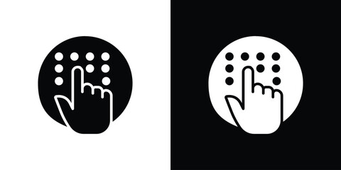 Braille icon of a flat style vector © Vince