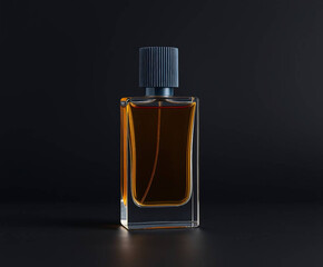 Elegant Glass Perfume Bottle – Luxury Fragrance Bottle on Dark Background