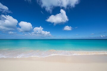 White sand beach turquoise water blue sky free beach background ocean