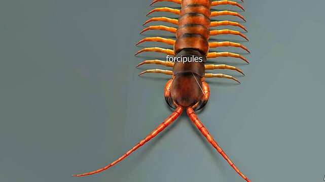Anatomy of megarian banded centipede
