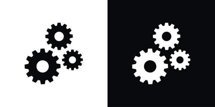 COGS icon of a flat style vector