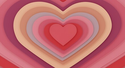 Layered Heart Design A Romantic Illustration of Love and Affection