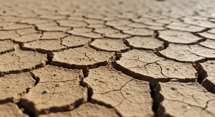 Cracked Earth's Surface: Arid Landscape