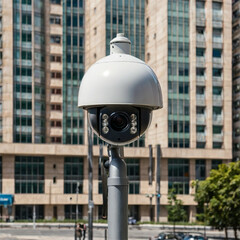 AI-Powered Surveillance System Monitoring Urban Area