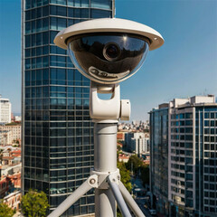 AI-Powered Surveillance System Monitoring Urban Area