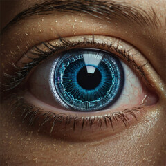 Artificial Intelligence Eye Scanning Biometric Data