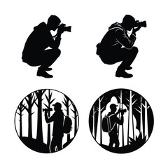 photographer silhouette bundle design  