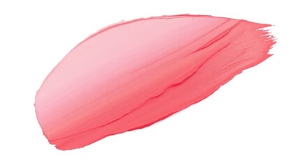 Coral makeup swatch with gradient effect isolated on white, perfect for cosmetic and beauty marketing or creative design applications