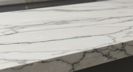 Elegant White Marble Countertop Texture