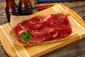 Raw beef meat piece for cooking