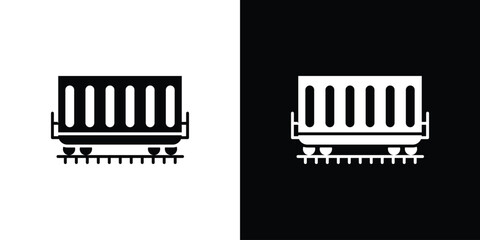 Cargo wagon icon of a flat style vector © Vince