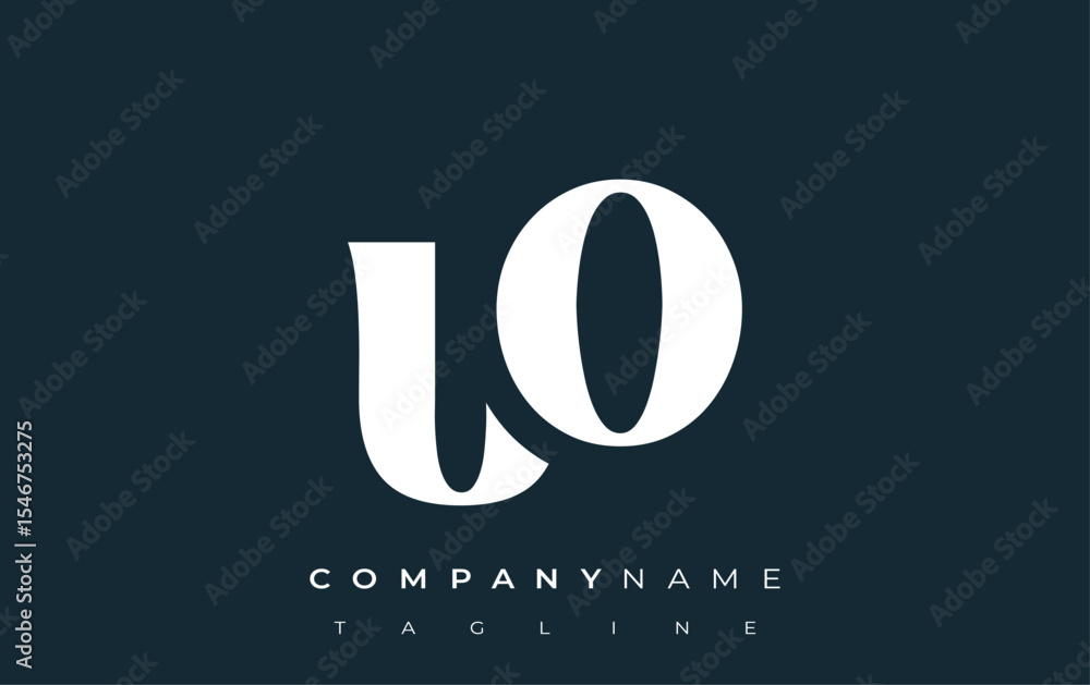 Fototapete uo creative abstract typography logo design. elegant logo combining bold typography and creative sha