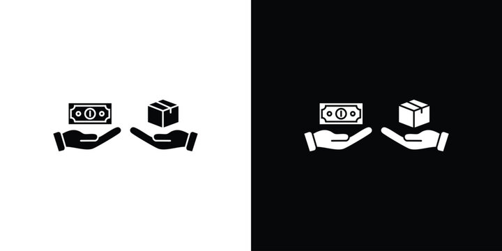 Cash on delivery icon of a flat style vector