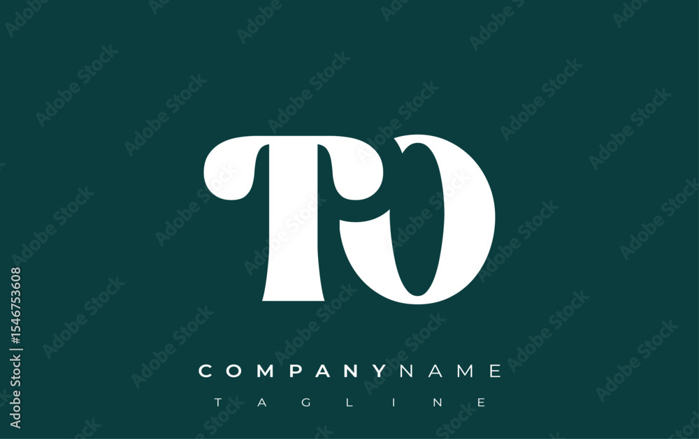Fototapete to creative abstract typography logo design. elegant logo combining bold typography and creative sha