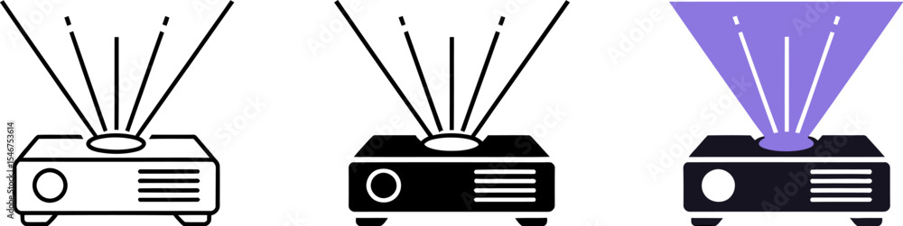 Poster find the best projector vector icon design and illustration for your next project and presentation t