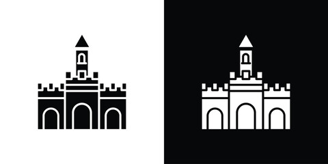 Castle icon of a flat style vector © Vince