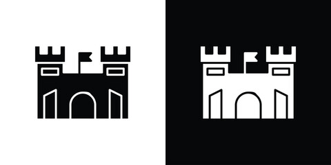 Castle icon of a flat style vector © Vince