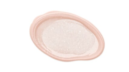 A Pinkish Cosmetic Cream or Lotion Swatch with a Shimmery, Sparkling Finish Isolated on a Clean White Backdrop