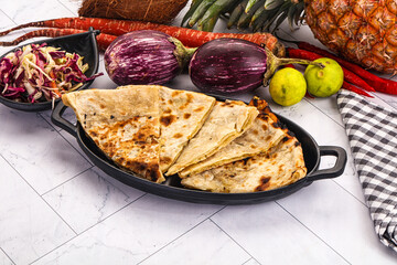 Indian stuffed potato bread Paratha