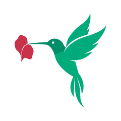 Hummingbird Hovering Over Hibiscus Flower