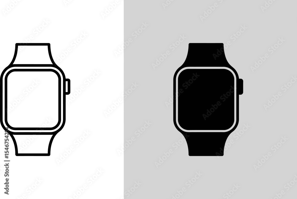 Poster smartwatch vector icon illustration design template for ui ux design and graphic design needs editab