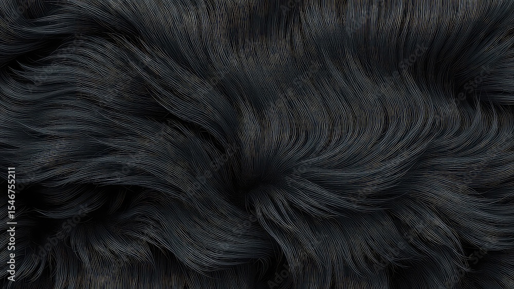 Poster abstract pattern of flowing dark hair creating a seamless and visually captivating texture for use i