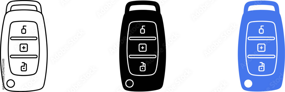 Poster car key fob vector illustration remote vehicle access security system smart keyless entry auto lock 