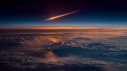 Meteor Fragments Burn in Atmosphere