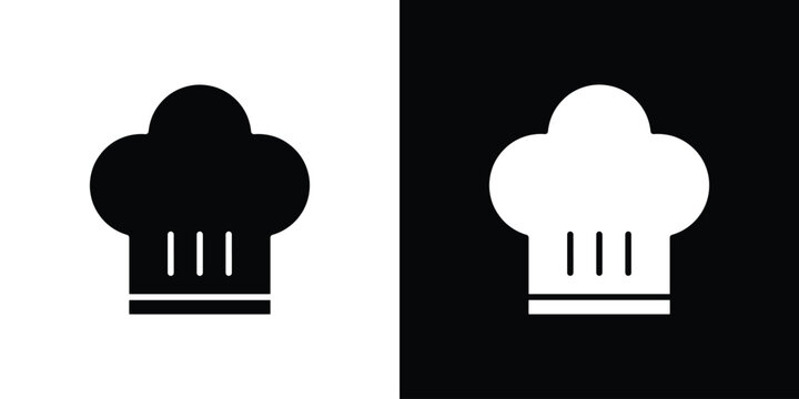 Chef hat icon of a flat style vector