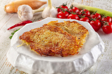 Golden fried potato pancake - Draniki