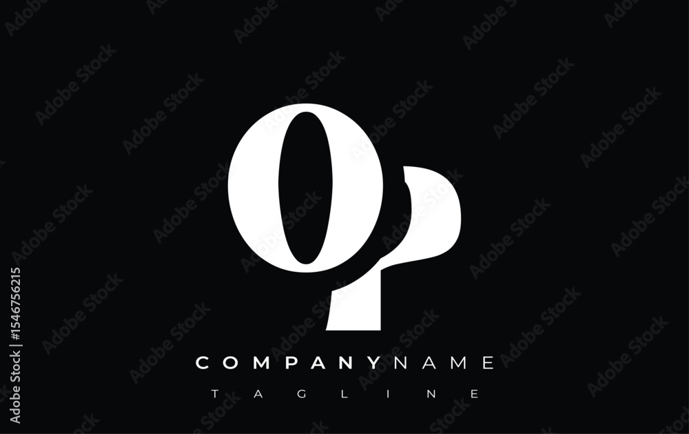 Fototapete op creative abstract typography logo design. elegant logo combining bold typography and creative sha