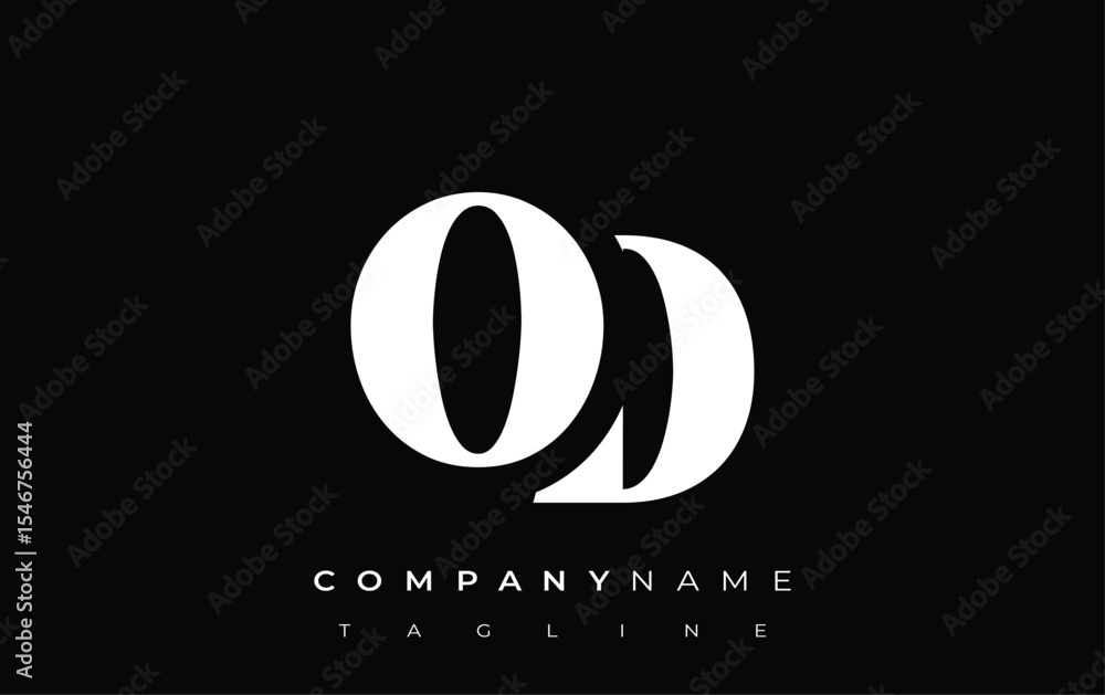 Fototapete od creative abstract typography logo design. elegant logo combining bold typography and creative sha