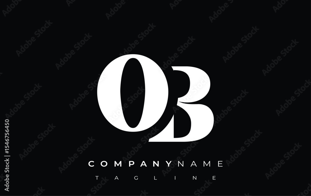 Fototapete ob creative abstract typography logo design. elegant logo combining bold typography and creative sha