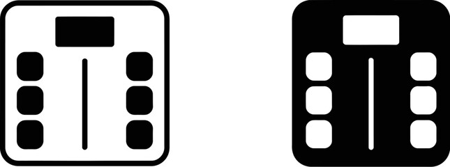 Find digital bathroom scale weight loss tracker for health and fitness goals and body composition analysis editable stock vector