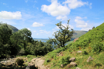 A view of the Lake District at Scafell Pike