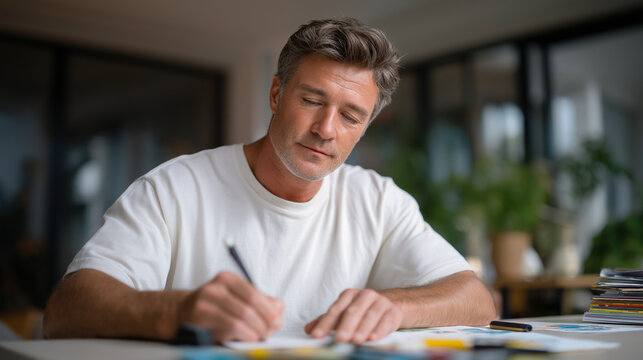 Tech Enthusiast Labeling Memory Card with Marker in Natural Light