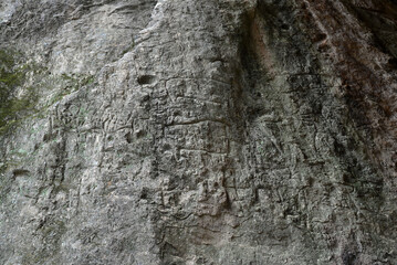 A view from Qobustan National Park in Qobustan, Azerbaijan. Rock paintings dating back thousands of years are found here.