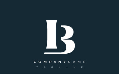 IB Creative Abstract Typography Logo Design. Elegant logo combining bold typography and creative shapes, ideal for branding and identity solutions.