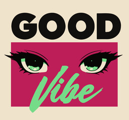 Vector illustration features bold text 