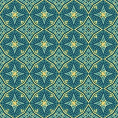 Vintage Floral Striped Seamless Pattern