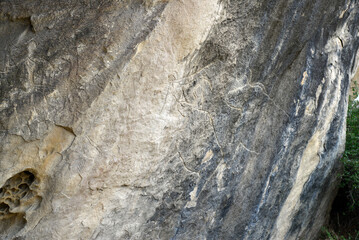 A view from Qobustan National Park in Qobustan, Azerbaijan. Rock paintings dating back thousands of years are found here.