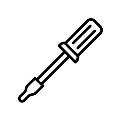 Screwdriver icon vector line art and outline vector icon