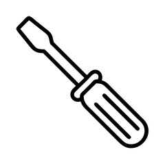 Screwdriver icon vector line art and outline vector icon
